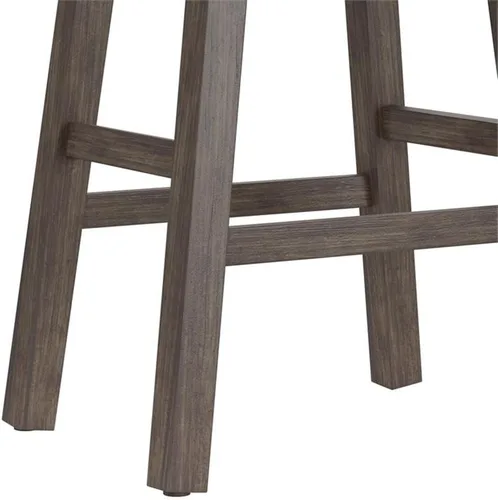 Vista 5 de Hillsdale Taburete para mostrador de sillín para muebles, gris rústico