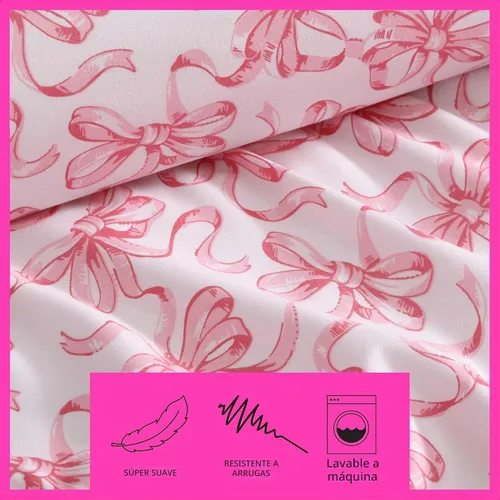Vista 5 de Betsey Johnson - Juego de funda de edredón tamaño twin, ropa de cama de algodón suave con funda de almohada a juego, artículos esenciales
