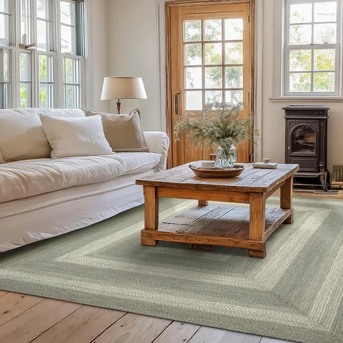 Vista 27 de Homespice Alfombra ovalada trenzada de yute de hoja ámbar, ideal como Hoja de ámbar