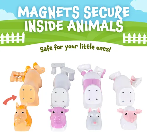 Vista 4 de POPULAR PLAYTHINGS Animales magnéticos para niños pequeños de 1 a 3 años, mezcla o combina juguetes de animales, juego de 4 regalos para niños