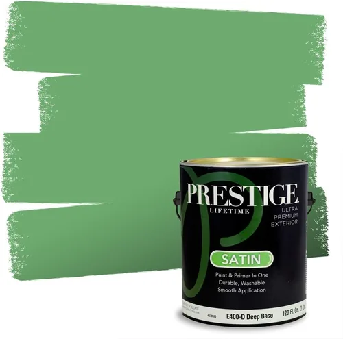 Vista 76 de PRESTIGE Pintura exterior e imprimación en uno, aloe, plano, 1 galón