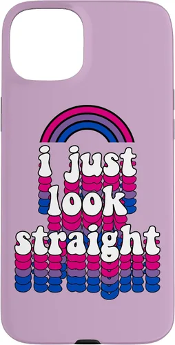 Vista 9 de I Just Look Straight Bisexual Rainbow Bisexual Pride Flag Case for iPhone 17