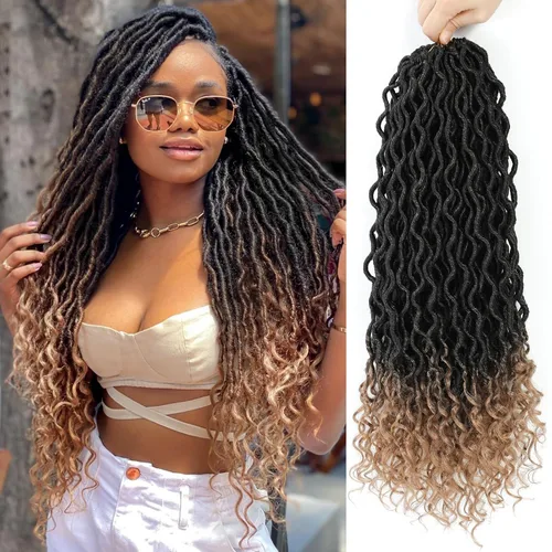 Vista 66 de Cabello Corto de Locs Falsos para Crochet Pre-Enrollado 12 Pulgadas 6 Paquetes Cabello de Locs de Diosa para Crochet Locs Falsos Suaves con Puntas