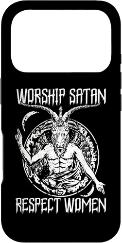 Vista 30 de Worship Satan Respect Women I Satanic Goat Head Case for iPhone 16