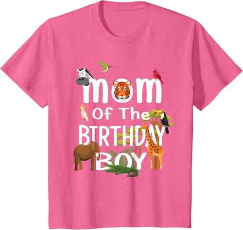 Vista 61 de Camiseta de fiesta de animales con temática de zoológico para niño de cumpleaños, Negro