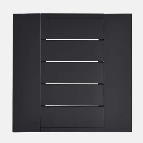 Vista 7 de Modway Tahoe - Mesa auxiliar de aluminio con recubrimiento de polvo para patio al aire libre, color gris