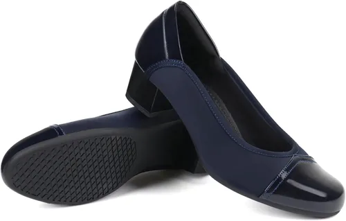 Vista 5 de Ortho+rest Zapatos de vestir para juanetes para mujer, zapatos ortopédicos de tacón bajo, mocasines ortopédicos sin cordones