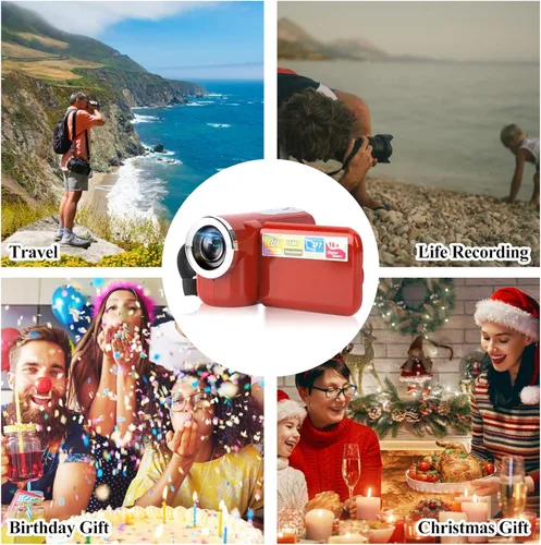 Vista 5 de EBTOOLS Videocámara digital para niños, videocámara digital portátil para niños con pantalla LCD TFT a color de 2 pulgadas, adecuada para ejercicio