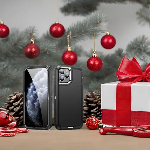Vista 2 de Funda para iPhone 12 Pro Max para hombres, híbrida a prueba de caídas resistente, resistente, a prueba de golpes, ajuste delgado, funda protectora