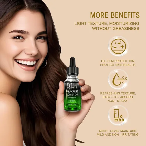 Vista 4 de Aceite facial 100% orgánico de paracres para antienvejecimiento, hidratación, reducción de arrugas y reafirmación de la piel Aceite esencial