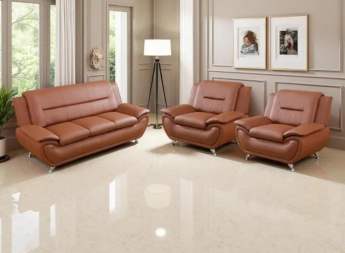 Vista 14 de Sofás de cuero, juego de sofás de sala, sofá para dormitorio, apartamento, juegos de muebles de sala de estar de cuero