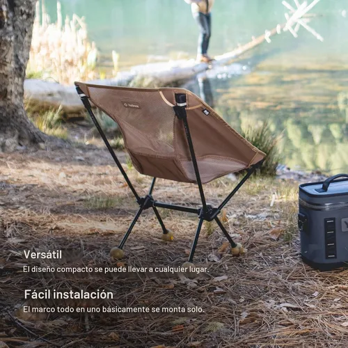 Vista 6 de Helinox Chair One Original - Silla de camping ligera, compacta y plegable Marrón (Coyote Tan)