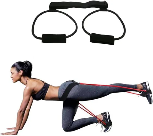 Vista 9 de Bandas de resistencia para glúteos con cinturón para entrenar a las mujeres, bandas de ejercicio para esculpir tus glúteos 30 lbs