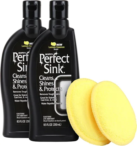 Vista 13 de HOPE'S Limpiador y Pulidor Perfecto para Fregaderos, Restaurador, Repelente al Agua, Elimina Manchas, Ideal para Acero Inoxidable Cepillado, Hierro
