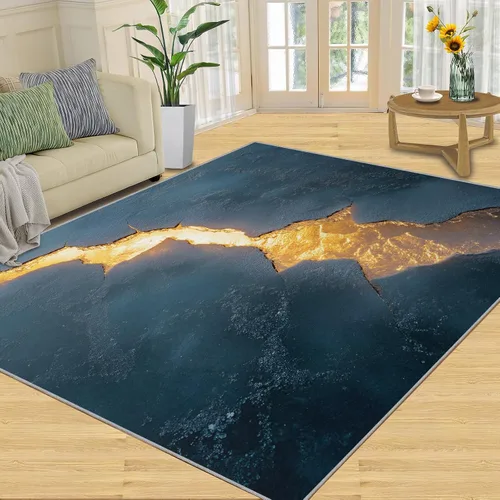 Vista 12 de Monstera Print Rugs for Bedroom, Luxury Monstera Area Rug, Tropical Plants Rugs for Living Room, Indoor Non-Slip Rug, Machine Washable Carpet for