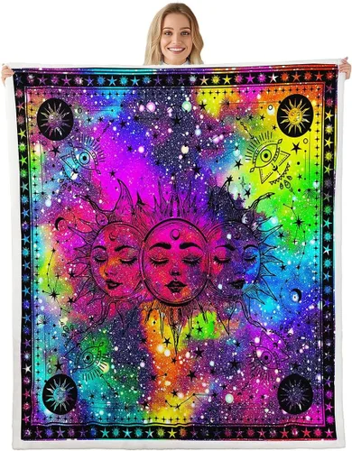 Vista 6 de Manta de flores de cerezo, manta decorativa botánica floral para habitación de niños, ramas de árbol florecen arte japonés retro, manta de forro
