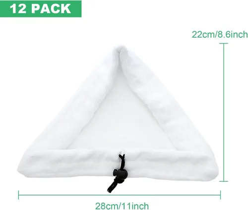 Vista 2 de 12 almohadillas de repuesto triangulares para trapeador de vapor, reutilizables, lavables, de microfibra, almohadillas de limpieza compatibles