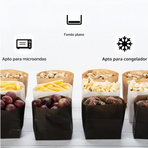 Vista 4 de Restaurantware Bolsa pequeña de papel Kraft, paquete de 100