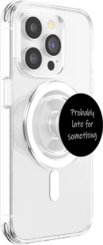 Vista 3 de Probablemente tarde para algo sarcástico divertido broma de puntualidad PopSockets MagSafe PopGrip para iPhone