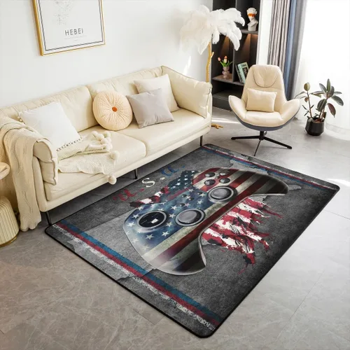 Vista 8 de Erosebridal Cowboys - Alfombra antideslizante de 3 x 5 pies, alfombra de caballos occidentales, tapete decorativo para interiores, montañas