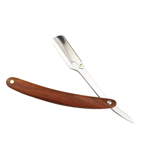 Vista 2 de Beaupretty Maquinilla de afeitar manual para hombre, afeitadora segura para barba, patillas y pelo corto y fino
