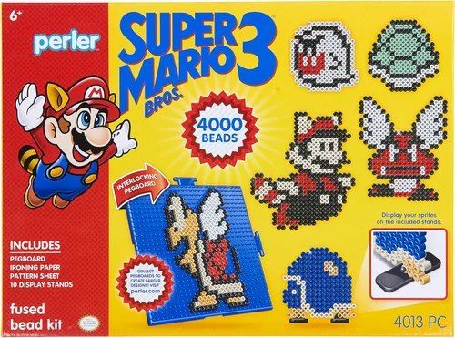 Vista 6 de Bolsa de patrón grande Perler SMB Super Mario Brothers