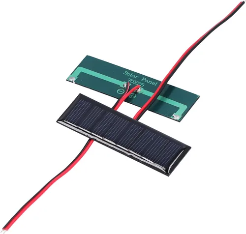 Vista 3 de 2 paneles solares de 4 voltios, panel solar portátil, panel solar flexible de polisilicio con alambre electrónico placa solar de polisilicio
