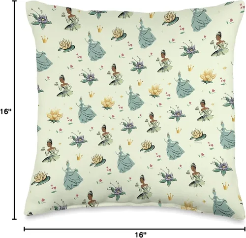 Vista 4 de Disney Tiana The Princess and The Frog - Cojín (16.0 x 16.0 in), multicolor