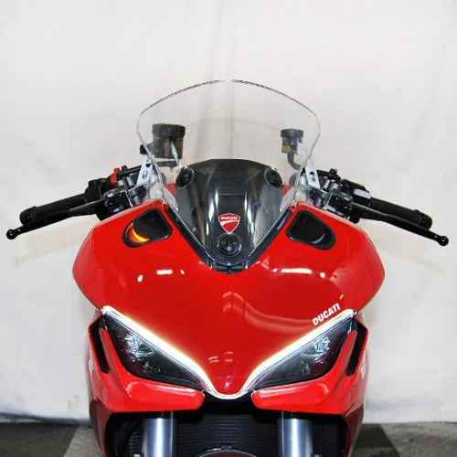 Vista 2 de New Rage Cycles Señales de giro de bloqueo de espejo compatibles con Ducati Supersport 950