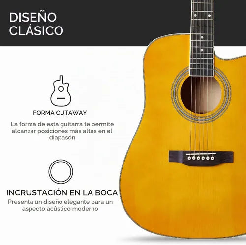 Vista 7 de Best Choice Products Guitarra Acústica para Principiantes de 41 Pulgadas, Tamaño Completo, Toda de Madera con Cutaway, Juego de Inicio con Funda