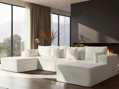 Vista 118 de Sofá modular de gran tamaño de 108 pulgadas, cómodo sofá deshuesado en forma de U para sala de estar, asientos extra profundos, sin montaje, sofá