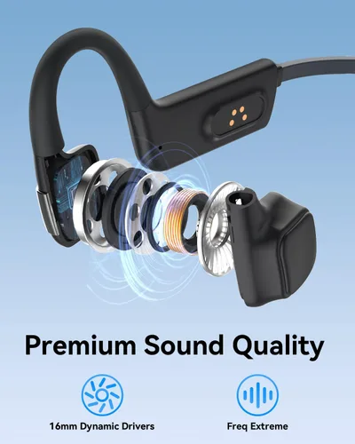 Vista 9 de MONODEAL Auriculares de conducción ósea, auriculares de natación, IP68 impermeables Bluetooth 5.4, memoria MP3 de 32 GB integrada, auriculares
