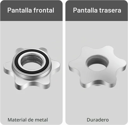 Vista 2 de Lamoutor 2 piezas de collar de tuerca hexagonal antideslizante con tornillo para mancuernas de barra para levantamiento de pesas