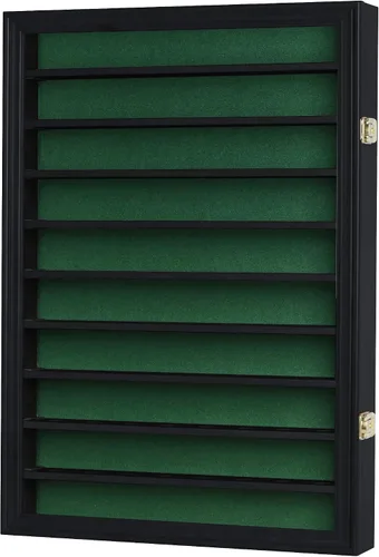 Vista 4 de DisplayGifts Estuche de exhibición de 80 pelotas de golf, soporte de pared con marco de madera maciza con 98% de protección UV, puerta acrílica