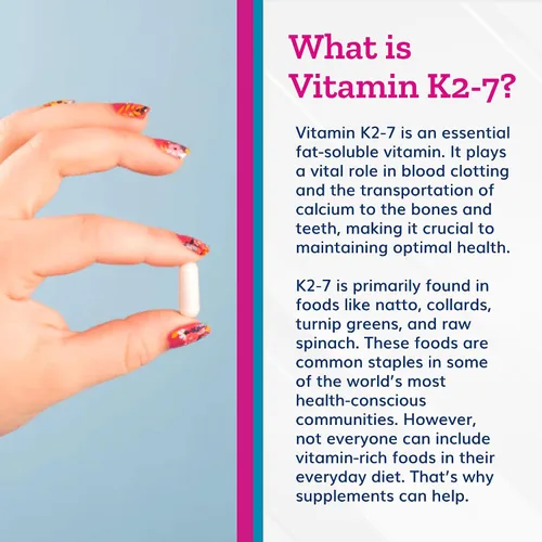 Vista 5 de Just Thrive Vitamina K2-7 - Suplemento de vitamina K2 para huesos, cerebro y corazón, 60 cápsulas