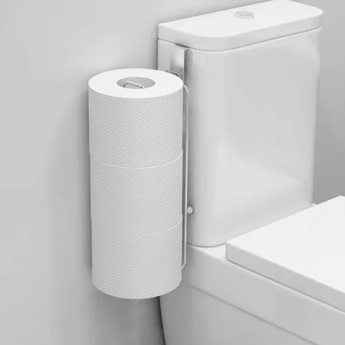Vista 11 de Conworld Soporte de Papel Higiénico Dorado de Níquel Cepillado para 3 Rollos de Papel Higiénico, 1 Paquete Almacenamiento de Papel Higiénico de Baño