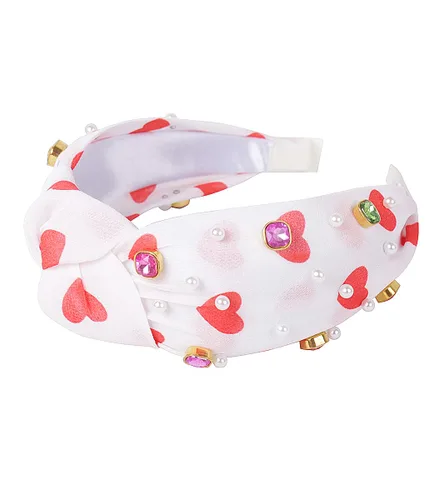 Vista 30 de YARN & INK Cintas para el cabello de mujer con perlas barrocas de terciopelo y lazo de strass, estilo retro vintage hecho a mano, elegante accesorio