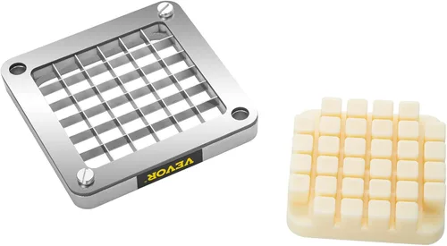 Vista 4 de VEVOR Cuchilla de reemplazo para picadora, 1/2 pulgada, conjunto de 3 cuchillas para freír papas con 6 cuchillos extra, piezas de picadora de acero