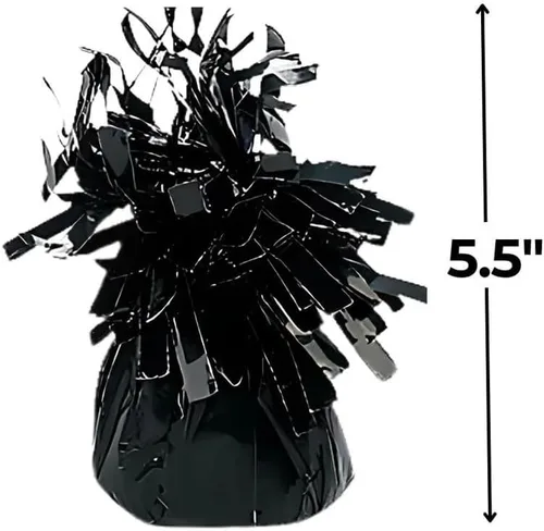 Vista 5 de Juego de 12 pesas para globos negros, decoración y suministros para fiestas