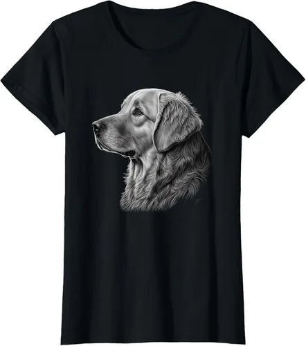 Vista 42 de Camiseta divertida Golden Retriever, Negro