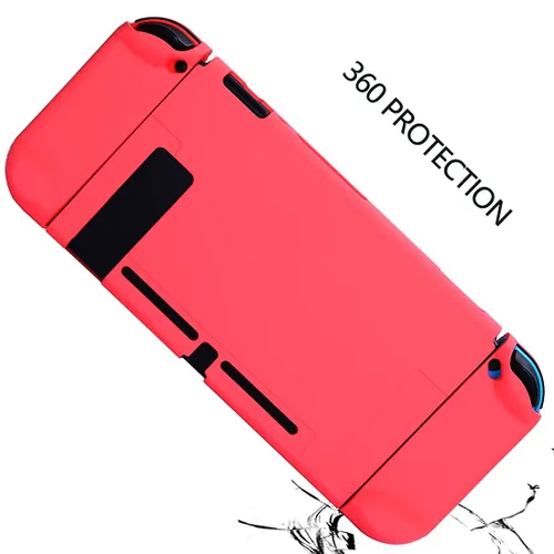 Vista 9 de COMCOOL Dockable Case for Nintendo Switch 3 in 1 Protective Cover Case for Nintendo Switch and Joy-Con Controller with Screen Protector and Thumb