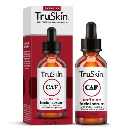 Vista 7 de TruSkin Suero de cafeína para rostro y ojos – Suero energizante de cafeína al 5% con EGCG niacinamida matcha y ginseng – Mejora el aspecto