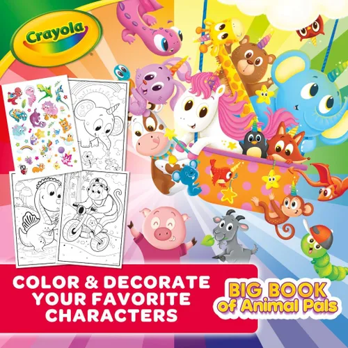Vista 4 de Crayola Libro para colorear, libro grande de amigos de animales, 288 páginas para colorear, regalo para niños, edad 3, 4, 5, 6