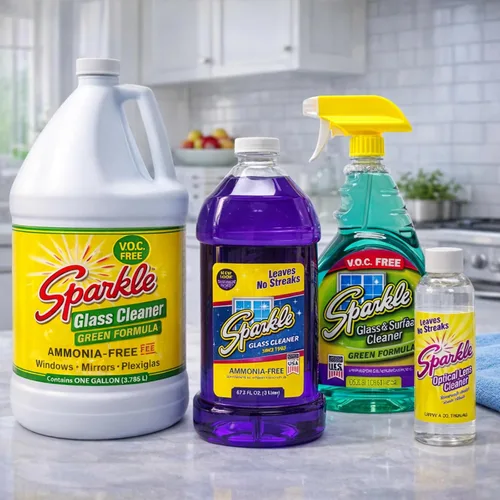 Vista 7 de Sparkle Botella de repuesto para limpiador de vidrio, fórmula original sin amoníaco, limpiador de vidrio resistente, sin dejar rayas, botella