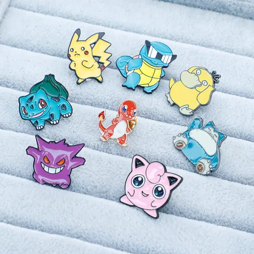 Vista 2 de 8 pines de anime esmaltados para mochilas ropa regalo