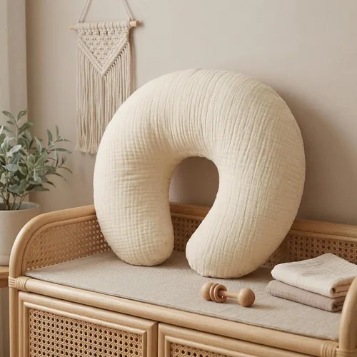 Vista 8 de Pro Goleem Funda de almohada de muselina de lactancia, 100% algodón, suave, transpirable, para madres que amamantan, se adapta a la almohada