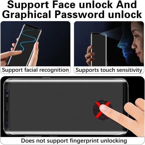 Vista 4 de MAYtobe 2-Pack Screen Protector for Samsung Galaxy S9 Plus, Galaxy S9+ Tempered Glass, 3D curved, No bubbles, Scratch-resistant, Easy to install