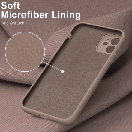 Vista 4 de DEENAKIN Funda compatible con iPhone 11 con protector de pantalla, silicona sedosa, funda de cámara mejorada, probada contra caídas de 16 pies
