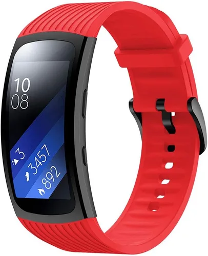 Vista 8 de Senter Correa deportiva de silicona suave de liberación rápida compatible con Gear fit2 Pro Smart Watch Negro