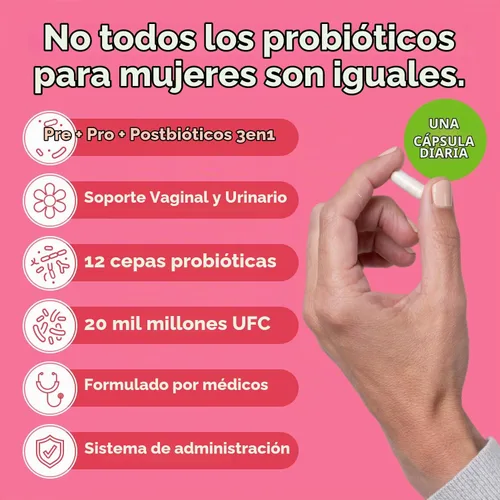 Vista 2 de Probulin Total Care - Tracto urinario para mujeres = prebióticos + probióticos + postbióticos para apoyar un microbioma vaginal saludable - 20 mil